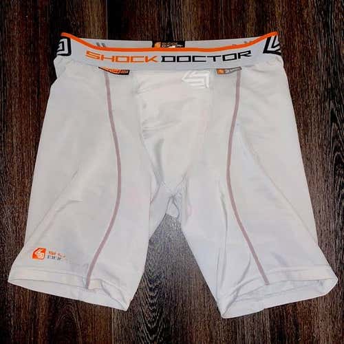 Men's Adult Medium Shock Doctor Compression Shorts w/Cup holder