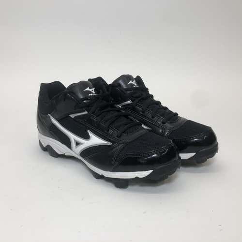 Black/White Mizuno 9-Spike Franchise 6 Mid Cleats (SIZE 9)