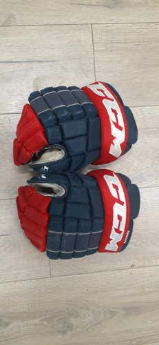 Blue CCM Tacks 4 Roll Gloves 14" Pro Stock