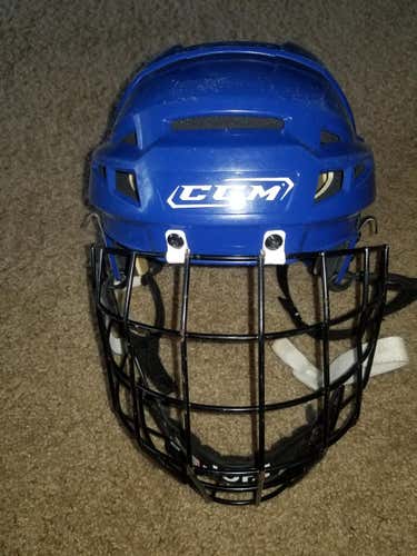 Blue Used Medium CCM Vector V08 Helmet