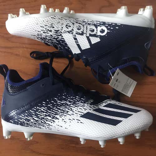 New Size 11.5 Adidas Adizero Scorch Shoe Navy Blue And White