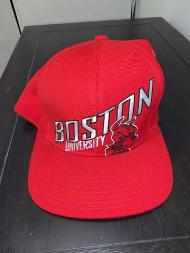 Red Boston University Adidas SnapBack Hat