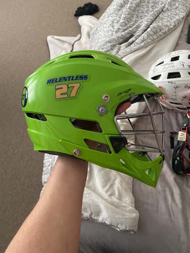Green Adult Player's Cascade Pro-7 Helmet