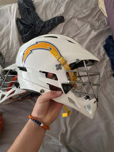 White Adult Player's Cascade Pro-7 Helmet
