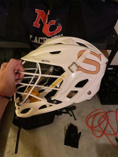 White Adult Player's Warrior Burn Helmet