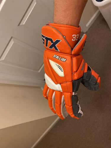 Orange New Player's STX Stallion 500 13" Lacrosse Gloves