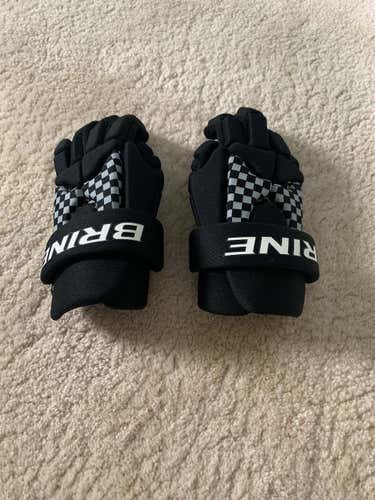 Black New Player's Brine 8" Lacrosse Gloves