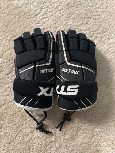 Black Used Player's STX Stallion 50 12" Lacrosse Gloves