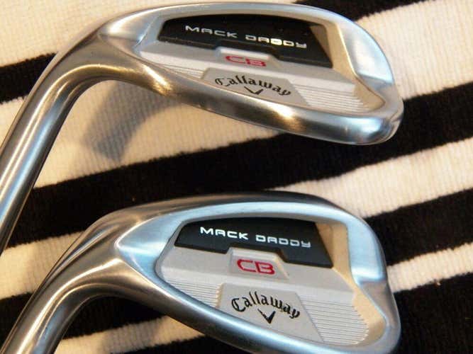 LH CALLAWAY MACK DADDY CB GOLF WEDGE SET 54-60 KBS 2.0 REV STIFF