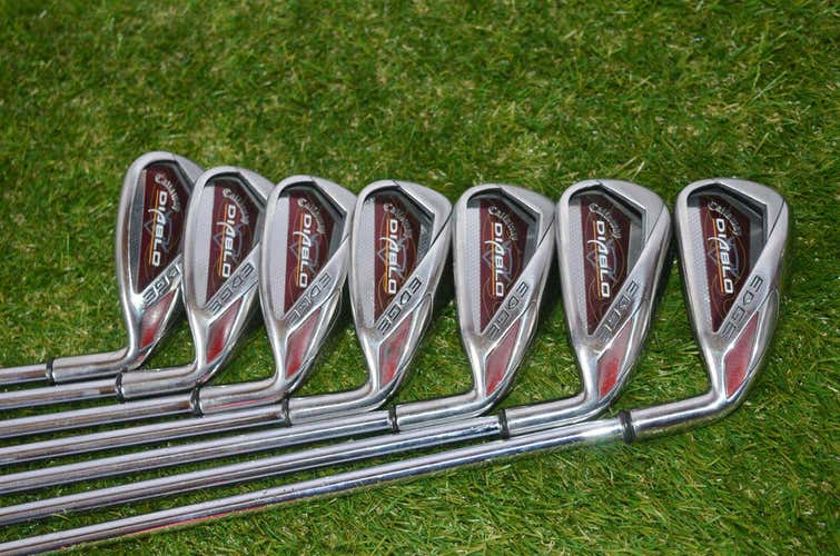 Callaway	Diablo Edge	Iron Set 5-p,s	Right Handed 	39.25"	Steel	Uniflex	New Grip