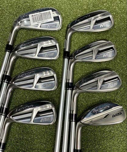 TaylorMade M5 Iron Set LEFT Hand 4-AW Graphite Tensei CK Regular R-Flex #79729