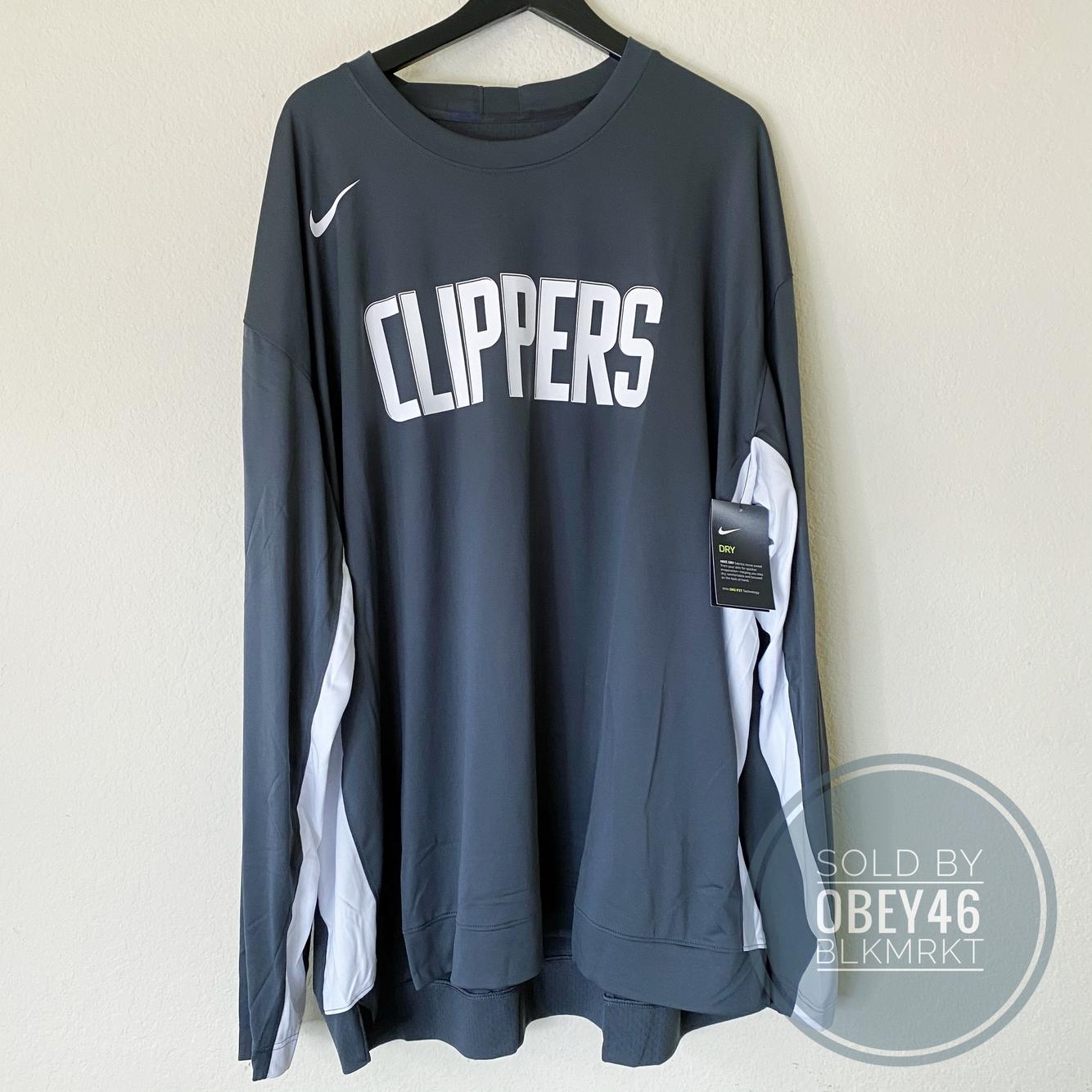 Nike NBA Dri-Fit LA Clippers Long Sleeve Warm Up Shirt 3XL-T