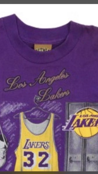 80s LA Lakers vintage NBA single stitch T-shirt. Tagged as a large