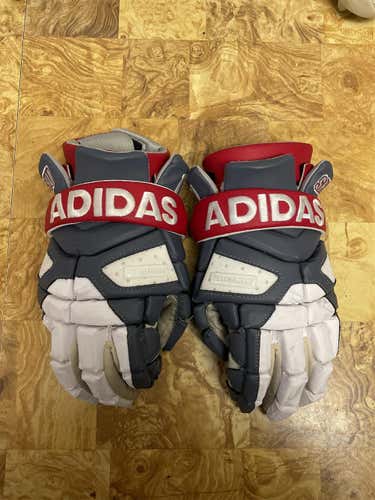 Gray Used Player's Adidas Freak 13" Lacrosse Gloves
