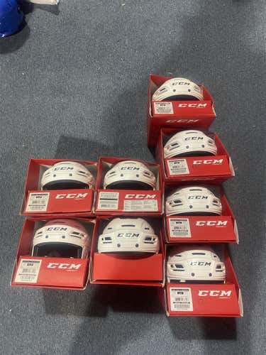 White New Large CCM Resistance 100 Pro Stock Helmet Colorado Avalanche Stock Sm, M, Lg