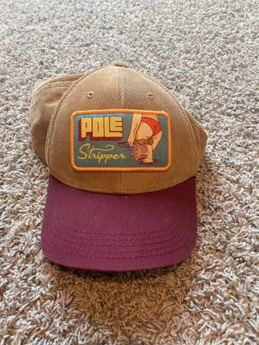 Pole Stripper Fishing Brown Adult One Size Fits All Hat