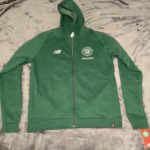 Green Celtic FC Magners New Balance Hoodie (Large)