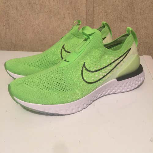 Nike Epic Phantom React Flyknit Running Shoes Neon Green CJ0173 300 Size 9.5