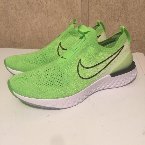 Nike Epic Phantom React Flyknit Running Shoes Neon Green CJ0173 300 Size 9.5