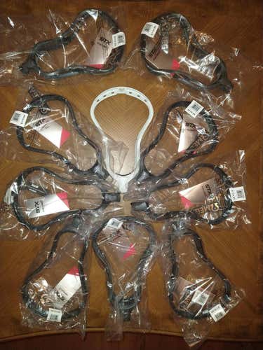 Bundle Deal: 10 STX Omega Lacrosse Heads (1 white stallion + 6 black stallions + 3 galaxy hammers)