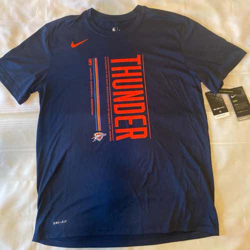 Oklahoma City Thunder Nike Wordmark Dri-Fit Tee - L - NEW w/TAG