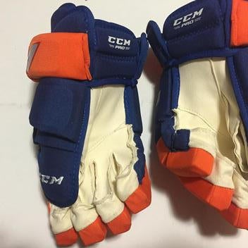 CCM HG97 XP Pro Stock Hockey Gloves Royal Blue Oilers 4151 