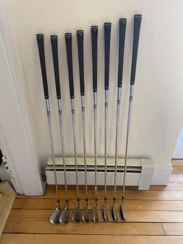 Used Men's TaylorMade Right Handed Burner Plus Iron Set Regular Flex Steel Shaft + 1" Extension
