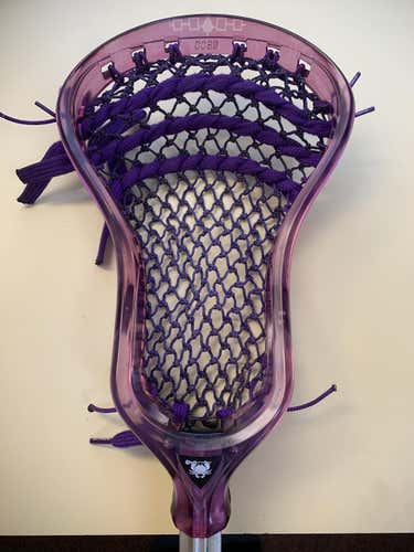 IROQUOIS Dyed Clear Purple ECD Strung DNA Diamond Lacrosse Head WOW!!!!!! LOOK!!!!