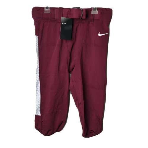 Nike Mens Football Pants Size Med Burgundy 845930-612