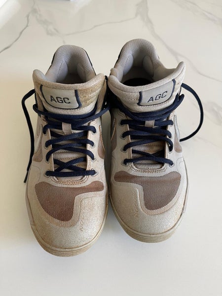 Blue and Gray Used Size 9.0 Molded Cleats Nike Low Cut Huarache
