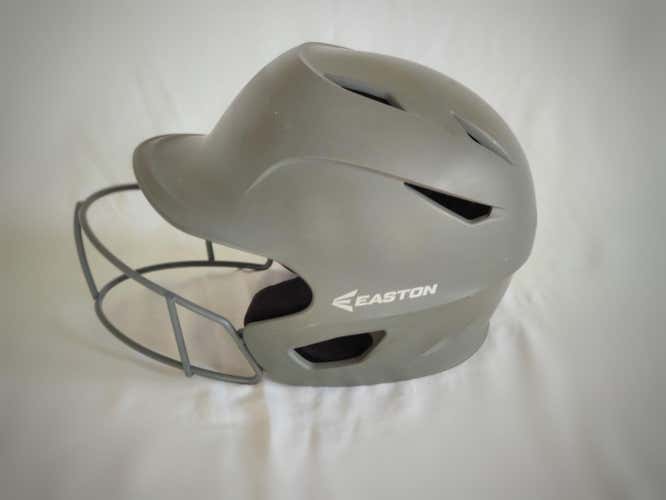 Easton Prowess Grip Batting Helmet With Mask - Used - Matte Gray
