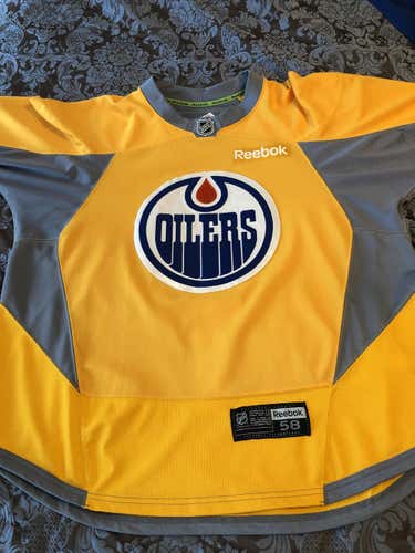 Edmonton Oilers Used Size 58 Reebok Jersey Pro Stock
