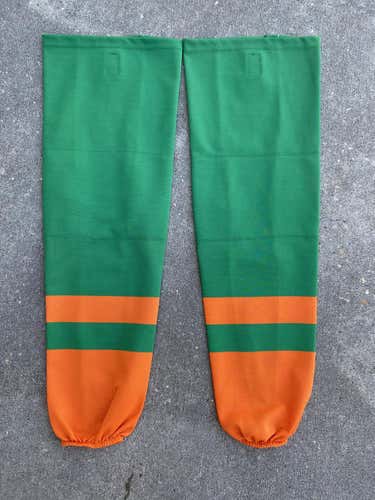 SP Edge Style Pro Stock Hockey Socks Green Orange 8852