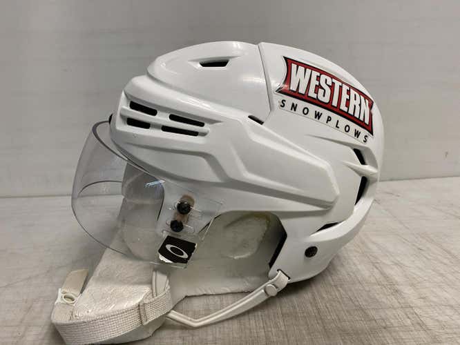 Bauer Re-Akt Pro Stock Hockey Helmet Medium White Oakey Visor 8258