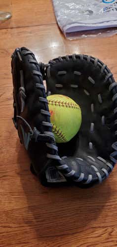 Black Used Kid Pitch (9YO-13YO) Easton Right Hand Throw First Base Softball Glove 12"