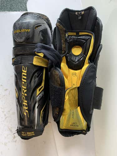 Used Bauer Mx3 14" Ice Hockey Shin Guards