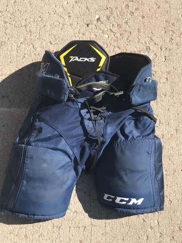 Blue Junior Medium CCM Tacks 6052 Hockey Pants