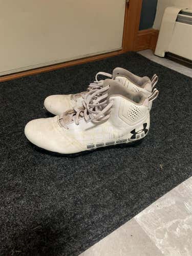 White Youth Turf Cleats Under Armour