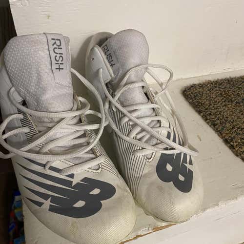 White Men's Molded Cleats High Top