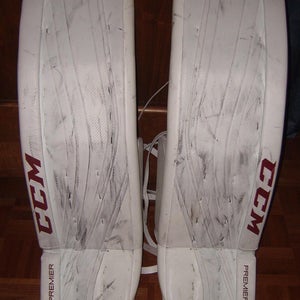 Arizona Coyotes goalie Mike Smith game-used CCM Premier Pro leg pads from the 2014-15 season