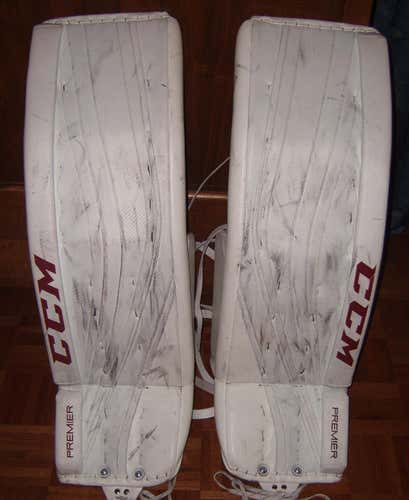 Arizona Coyotes goalie Mike Smith game-used CCM Premier Pro leg pads from the 2014-15 season