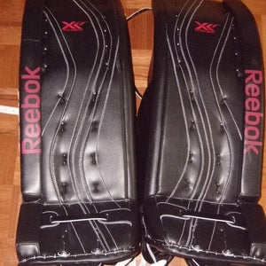 Arizona Coyotes goalie Mike Smith game-used black 3rd-style Reebok Premier XLT leg pads from 2015-16
