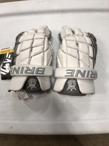 White New Player's Brine Clutch 12" Lacrosse Gloves