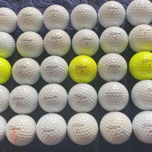 30 Used Titleist ProV1 Golf Balls