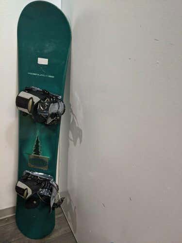 Nitro Snowboard With Flow Bindings Color Teal 165 Cm Magnum UX65