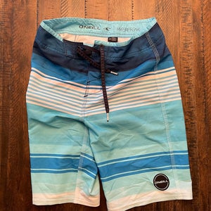 Blue Men's New Youth Size 24 ONeill Hyperfreak Swimsuit