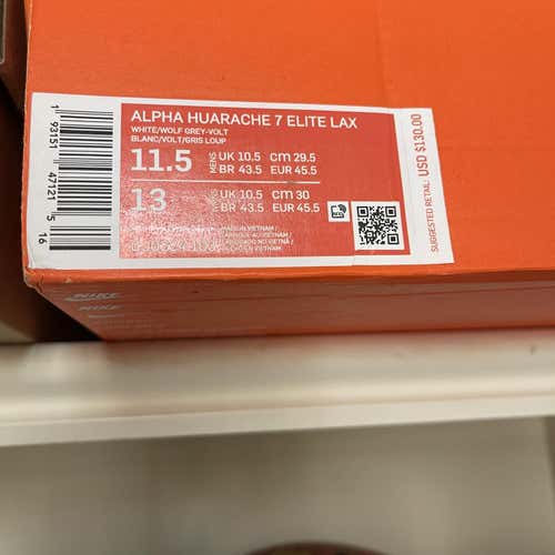 White Men's Size 11.5 (Women's 12.5) Nike