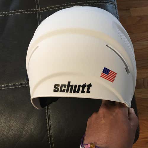 White New Small Schutt Batting Helmet