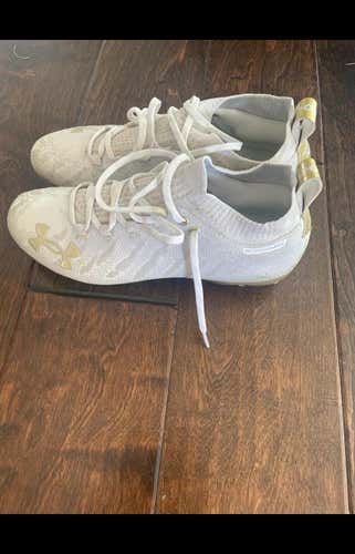 White Men's Molded Cleats Under Armour