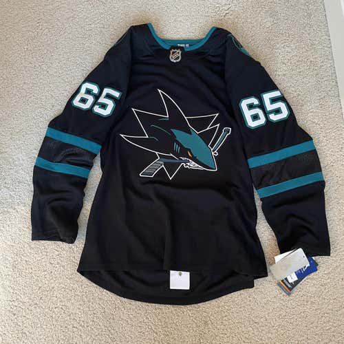 Men’s San Jose Sharks adidas Erik Karlsson Black Alternate Authentic NHL Jersey Size 56